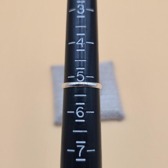 Size 5.25 Sterling Silver Dainty Red Garnet Rope Style Ring A5334 - Picture 7 of 9